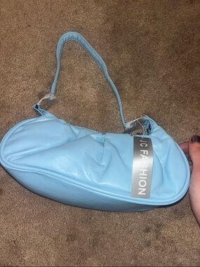 Light Blue Shoulder Bag by JC Fashion - Soft Hobo Shoulder Purse